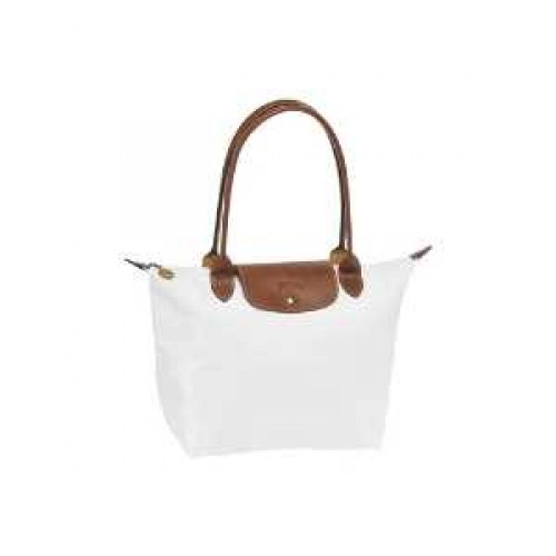 Sac Longchamp Logo soldes pas chers Shopping Le Pliage Petit Blanc
